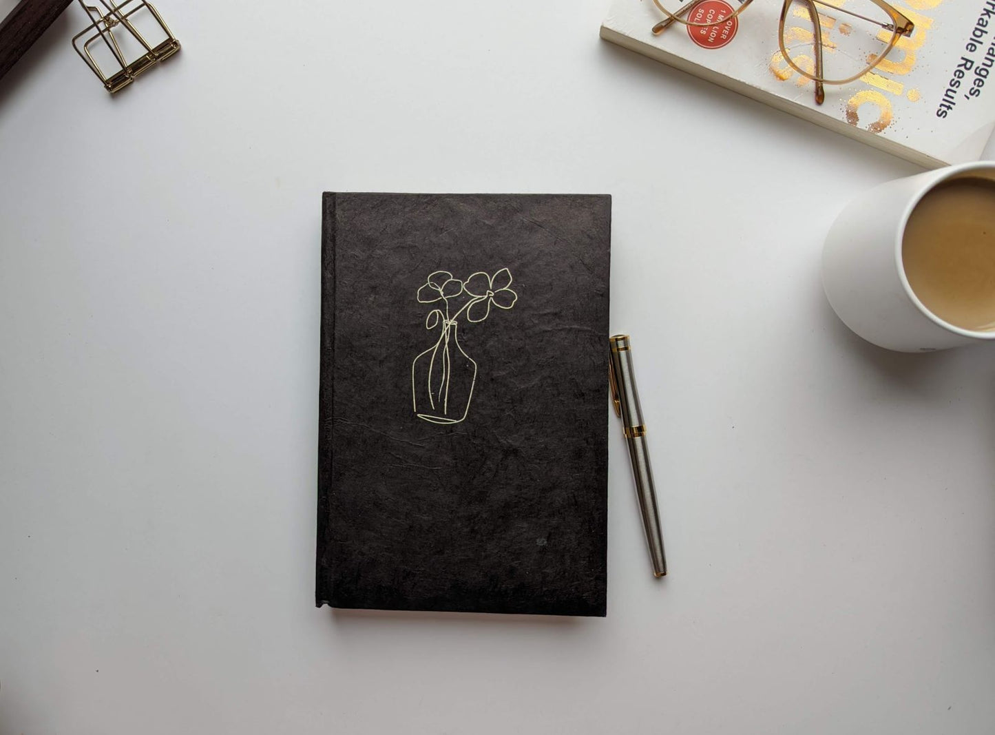 Handmade Paper Journal | Ratna - Stalks in Vase