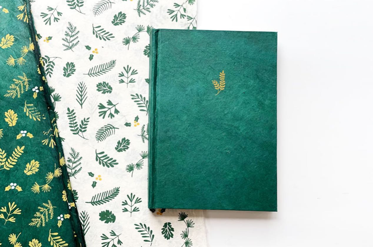 Handmade Paper Journal | Emerald Green