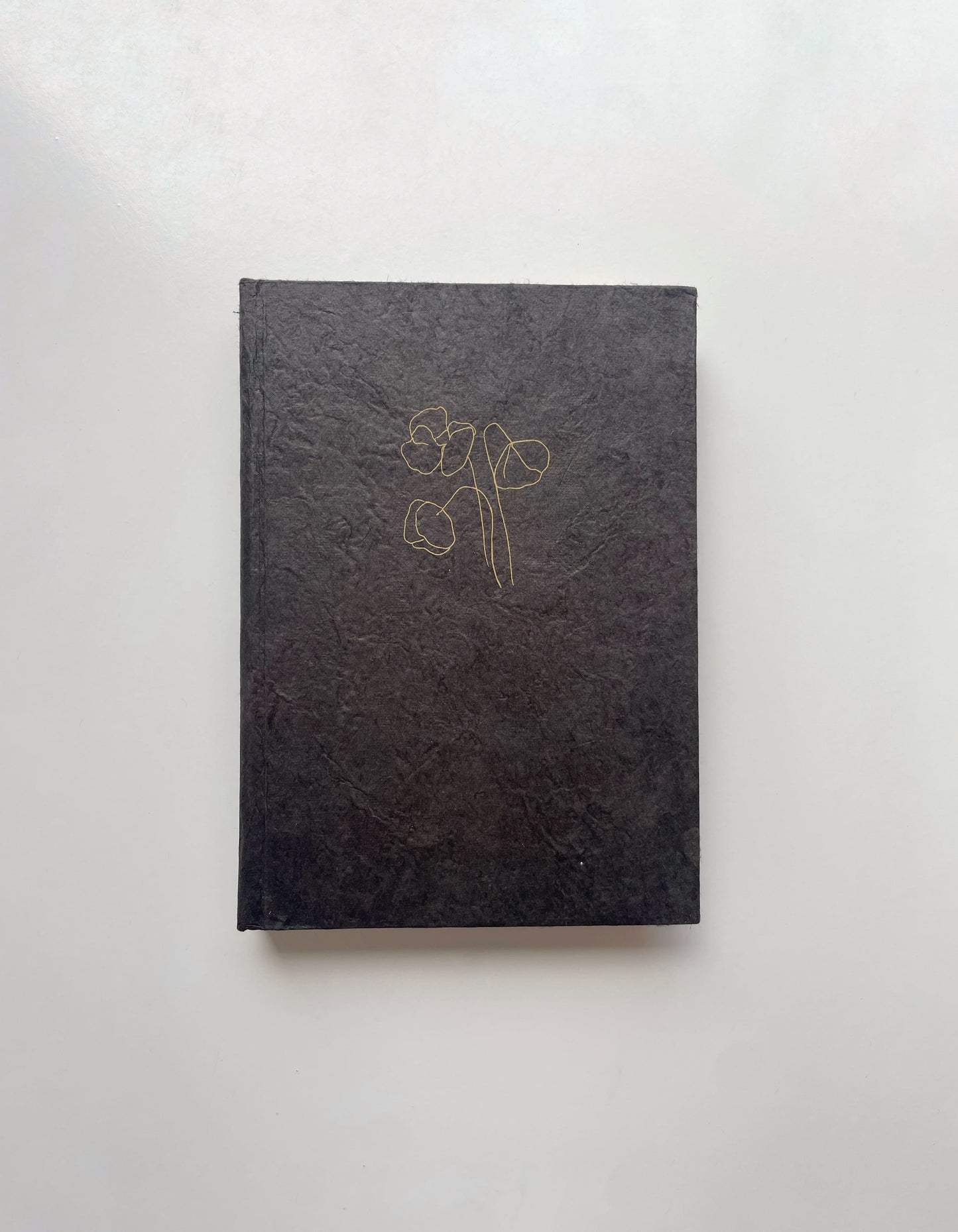 Handmade Paper Journal | Ratna in Black - 3 stalks