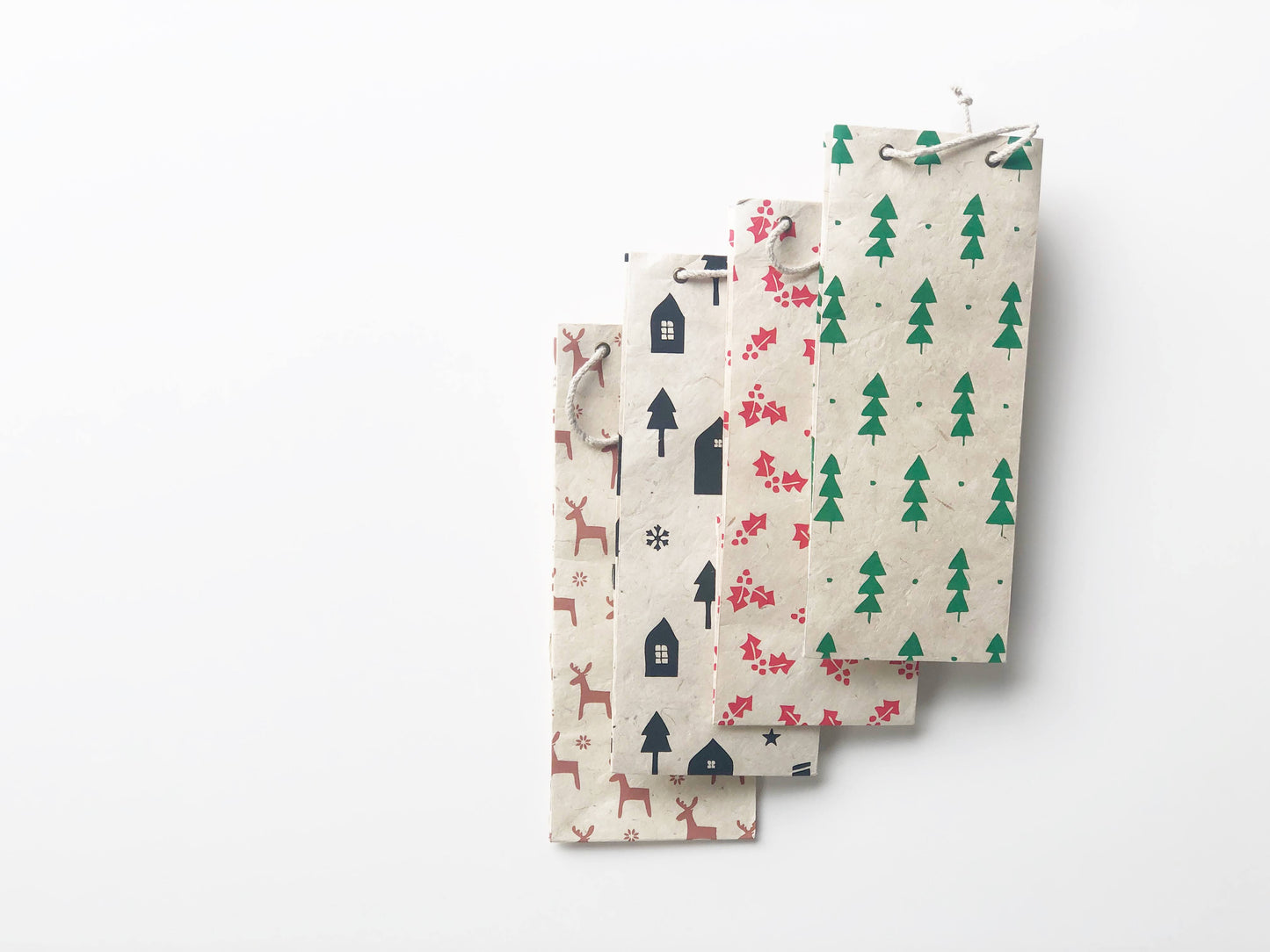 Christmas Wine Bag Set (4 Bags)