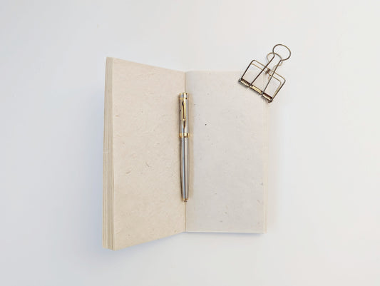 Handmade paper notebook | Slim - Natural