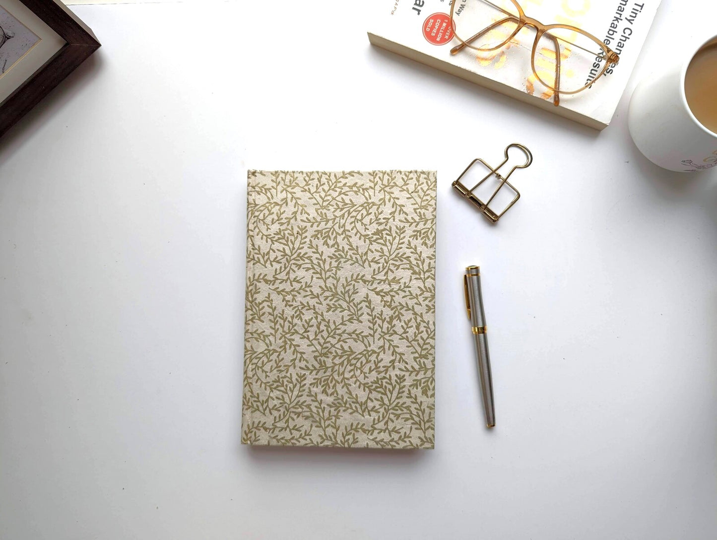 Handmade Paper Journal | Gold Fern