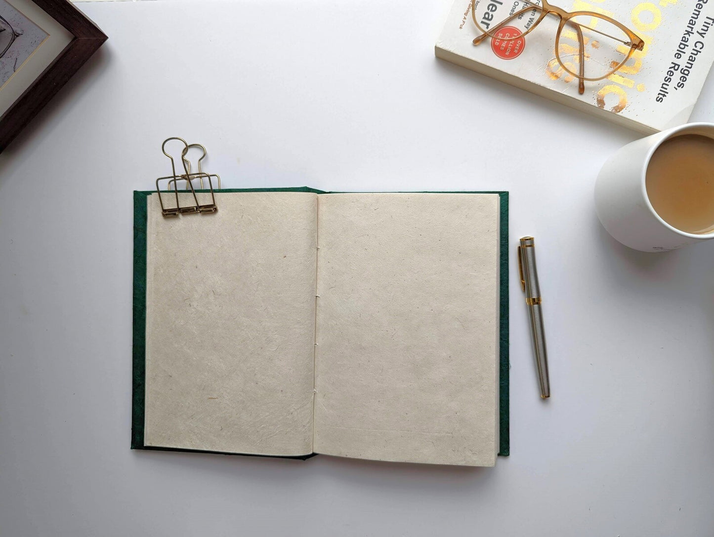 Handmade Paper Journal | Emerald Green