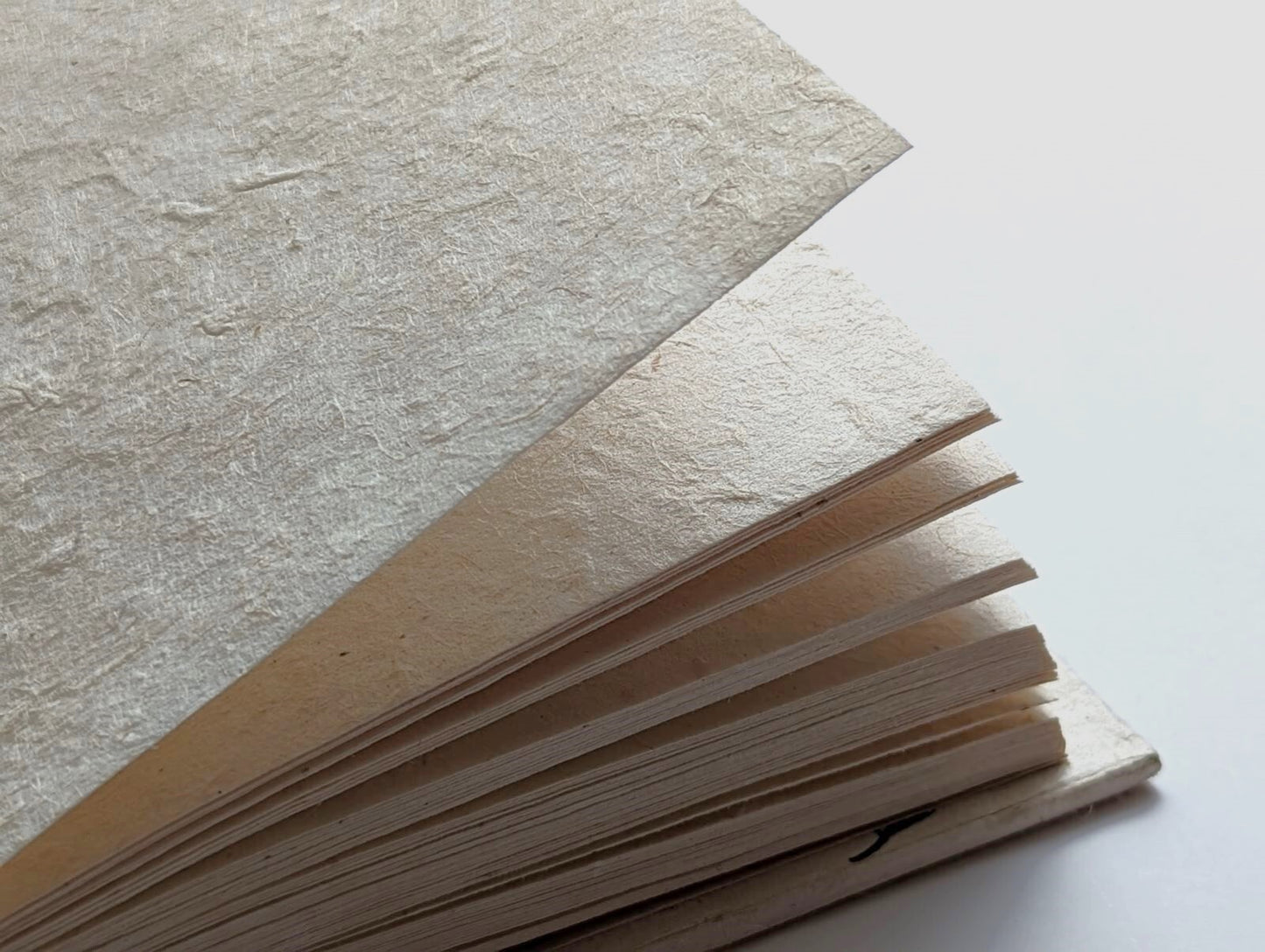 Handmade Paper Journal | Indigo Blue on Beige