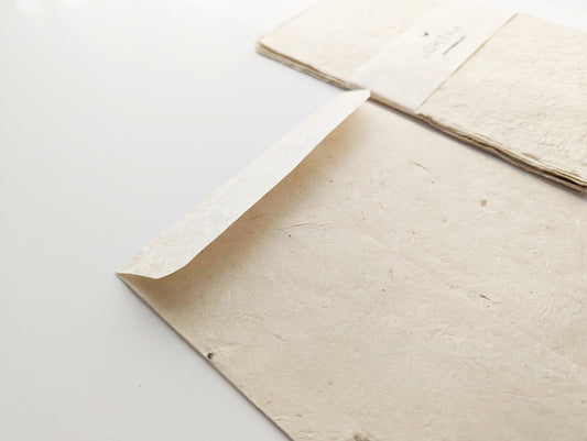 Handmade Paper Envelopes (Bundle of 8) | Natural Lokta