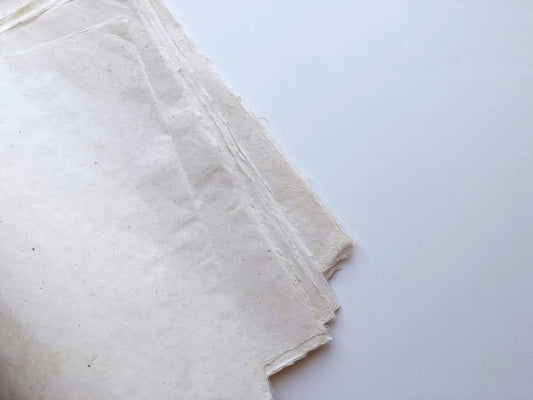 Nepalese handmade paper (2 sheets) | 20gm | Natural