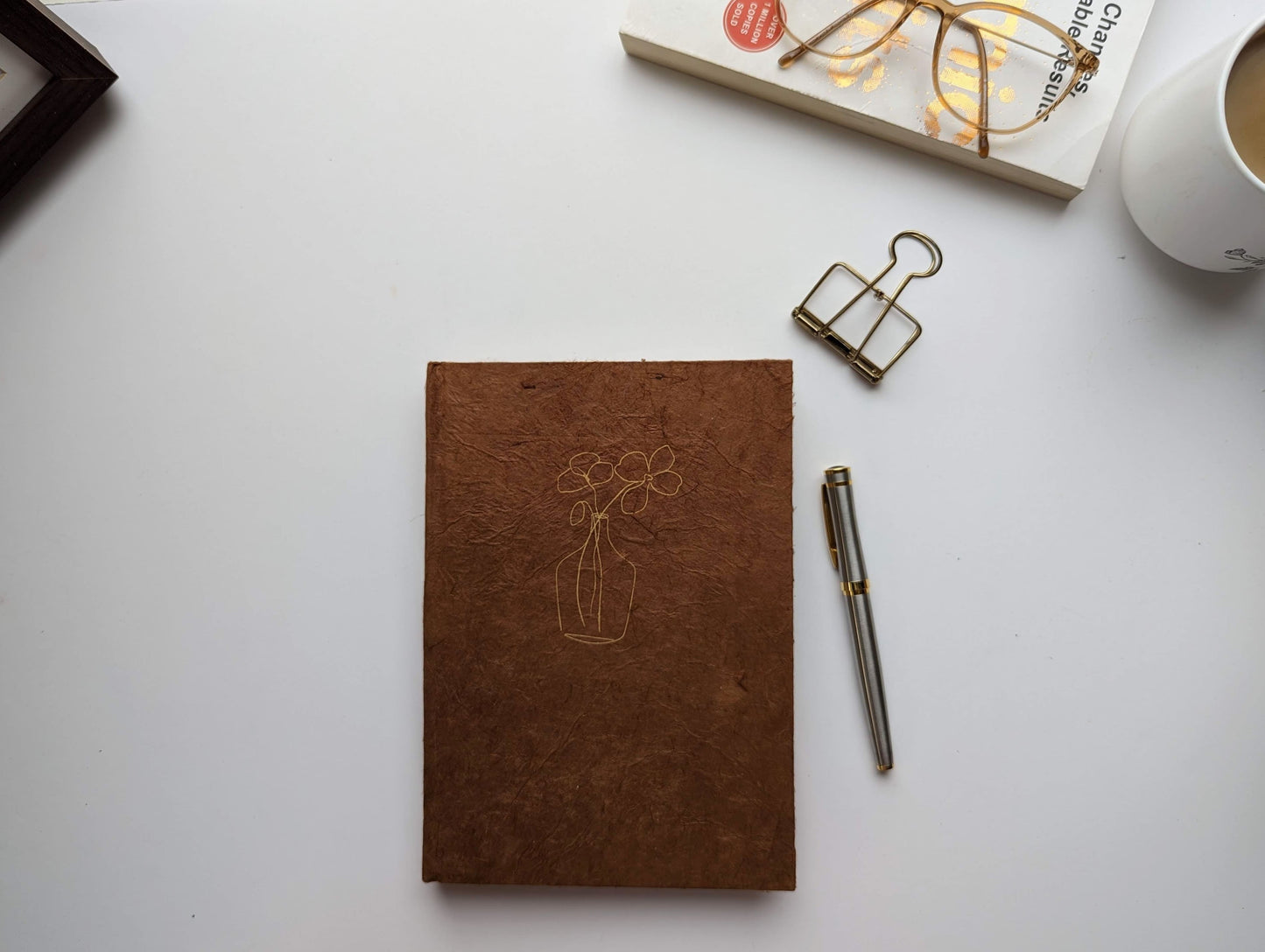 Handmade Paper Journal | Ratna - Stalks in Vase