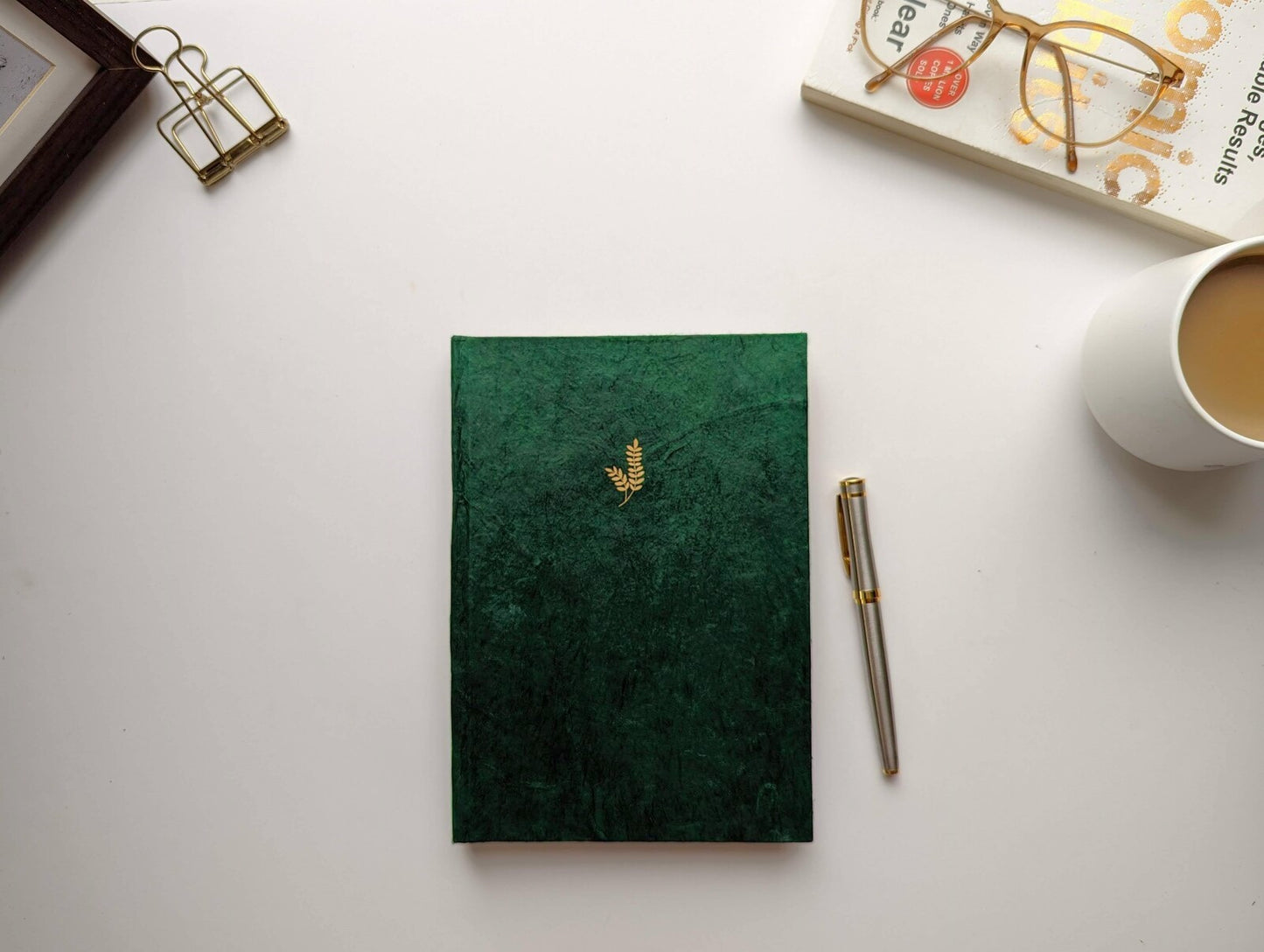 Handmade Paper Journal | Emerald Green