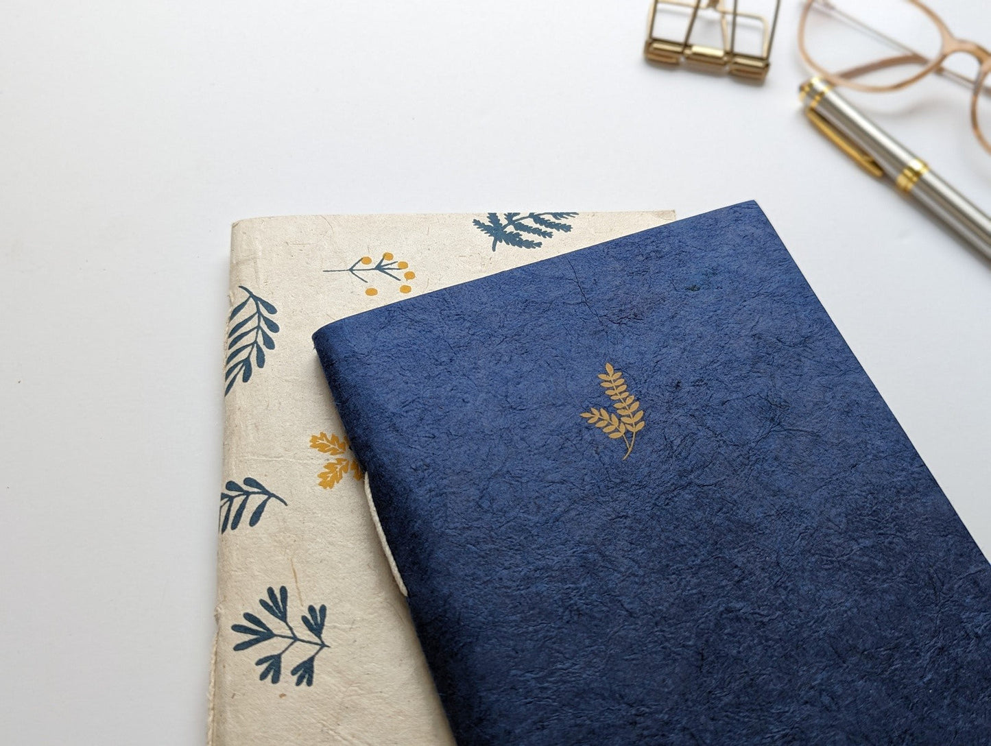 Handmade paper notebook | Indigo Blue