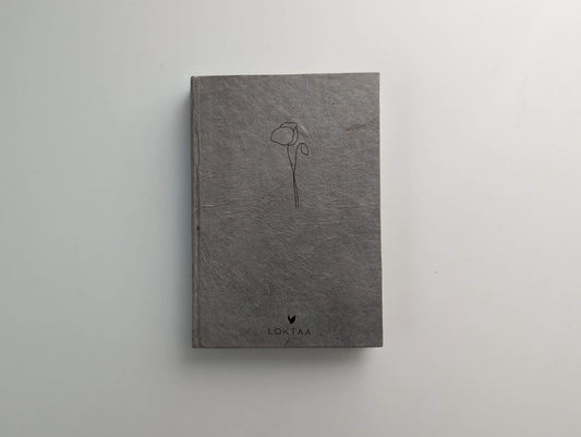 Handmade Paper Journal | Ratna in Ash Grey - 2 stalks