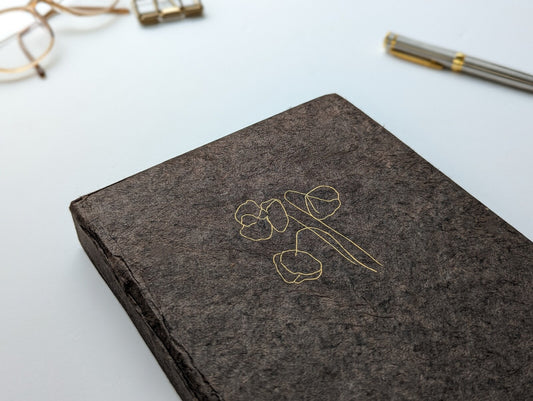 Handmade Paper Journal | Ratna in Cocoa - 3 stalks