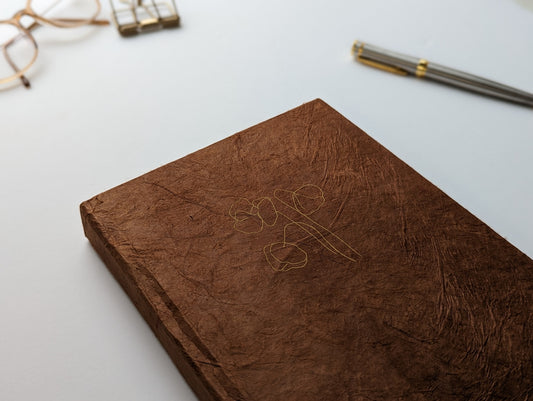 Handmade Paper Journal | Ratna in Terracotta - 3 stalks