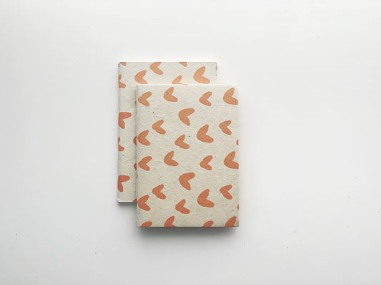 A5 Handmade paper notebooks (2 books) | Sweethearts