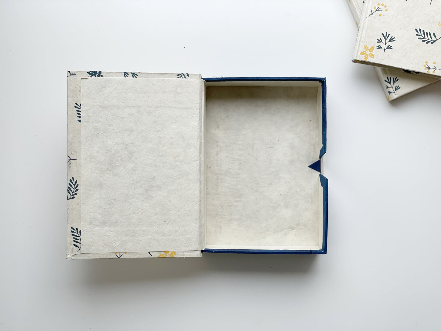 Keepsake box for Journals (Box only) | Indigo Blue on Beige