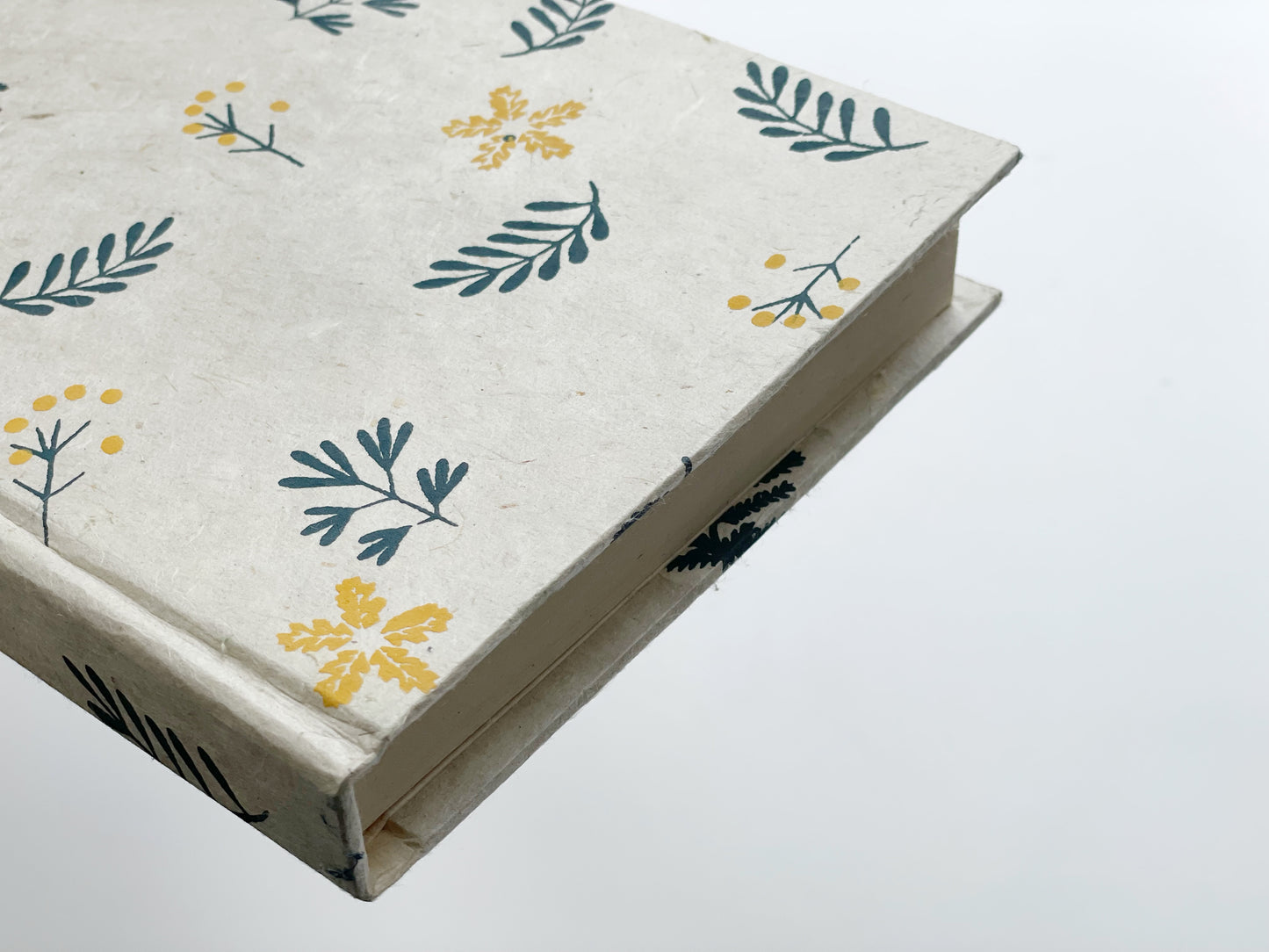 Handmade Paper Journal | Indigo Blue on Beige